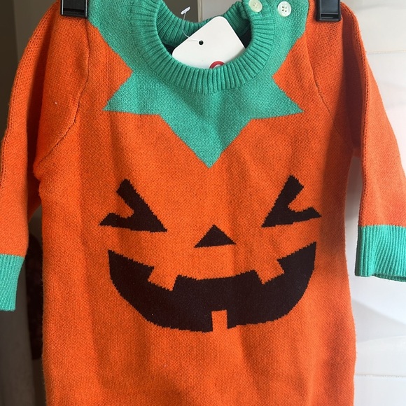 New with Tags PatPat Baby Halloween Pumpkin Onesie size 9-12 Months - Picture 2 of 5